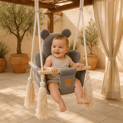 Indoor Baby Swing - Olive Green