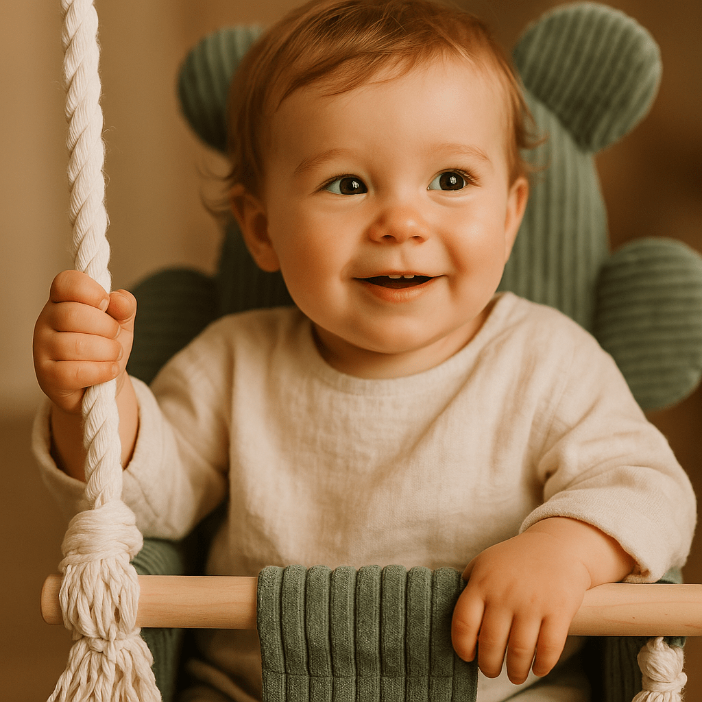 Indoor Baby Swing - Pink Powder