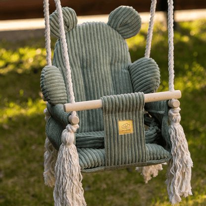 Indoor Baby Swing - Olive Green