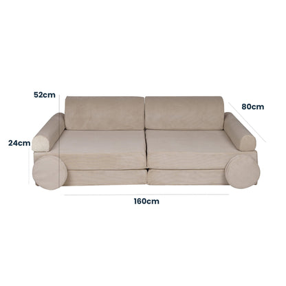MeowBaby® Large Slimcord Premium Sofa - Lime