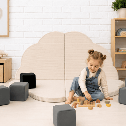 Play Mat for Kids - Cloud Shaped Brown