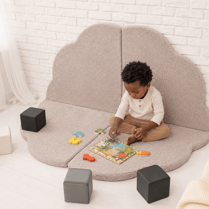 Play Mat for Kids - Cloud Shaped Bearly Cream