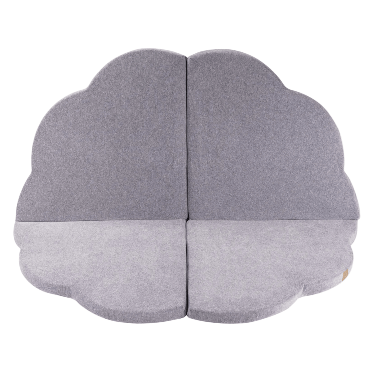 Play Mat for Kids - Cloud Shaped Light Grey Velvet