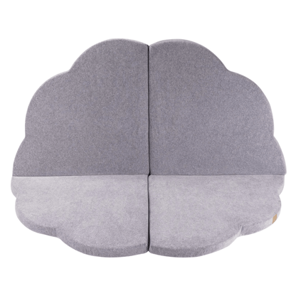 Play Mat for Kids - Cloud Shaped Light Grey Velvet
