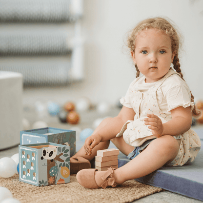 Play Mat for Kids - Square Blue-Grey Velvet