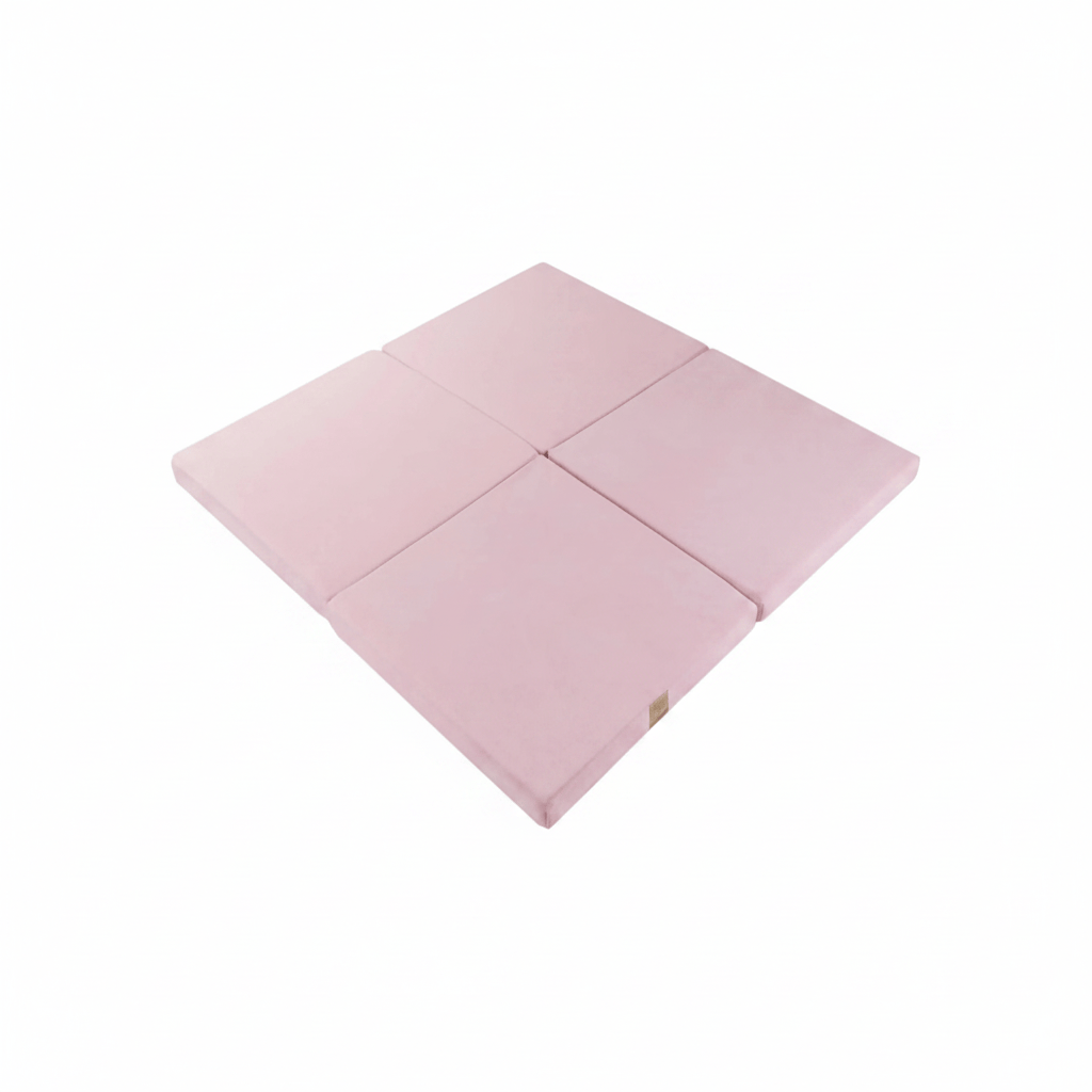 Play Mat for Kids - Square Light Pink Velvet