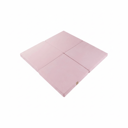Play Mat for Kids - Square Light Pink Velvet