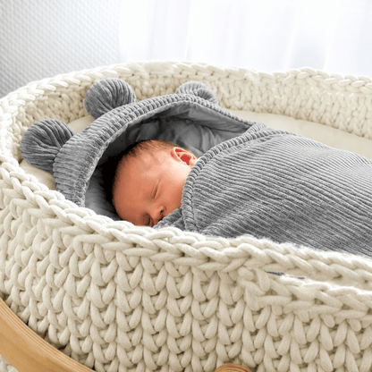 Baby Swaddle with Bear Ears - Olive Green