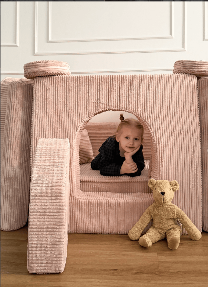 MeowBaby Archway Add-on for 160 cm Play Sofa, 4 Elements - Pink
