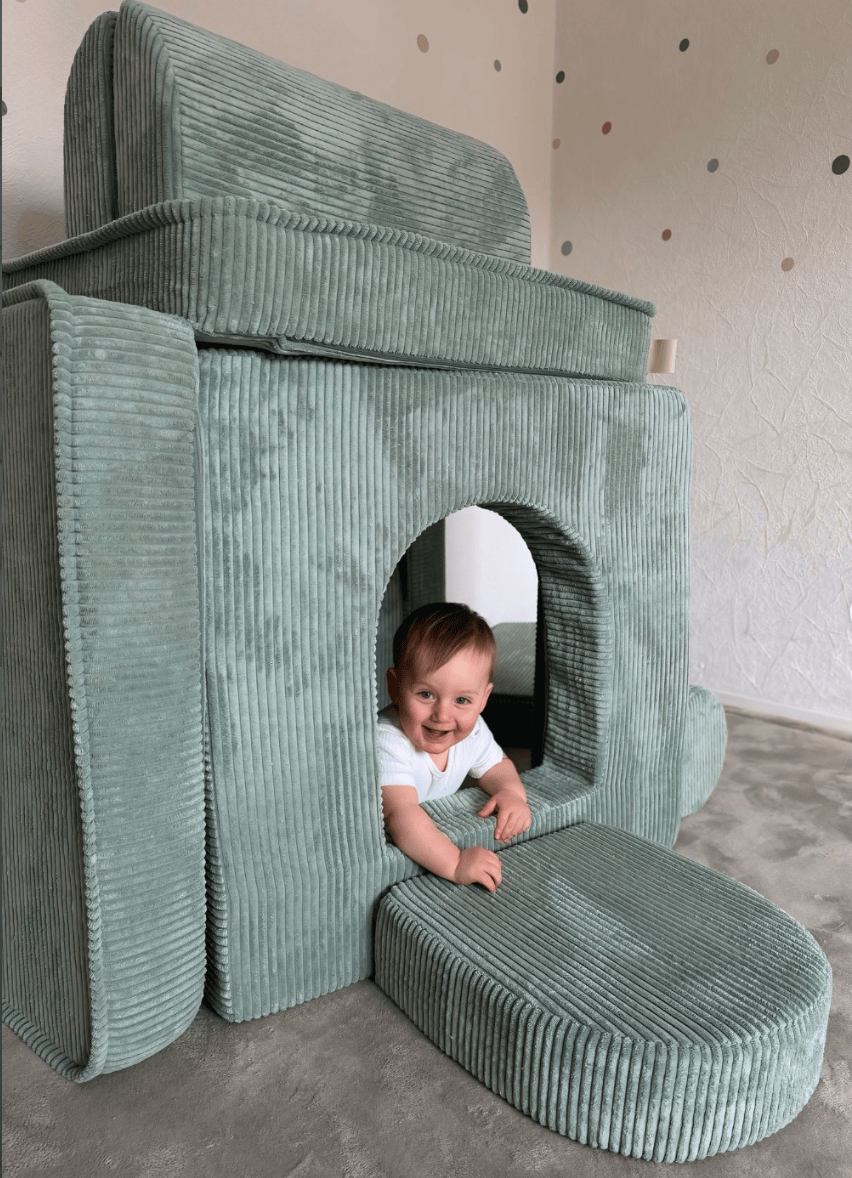 MeowBaby Archway Add-on for 160 cm Play Sofa, 4 Elements - Pink