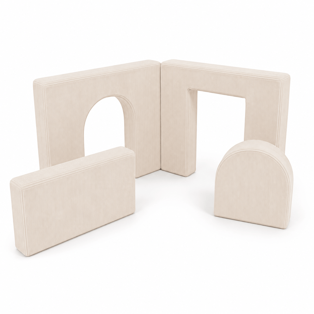 MeowBaby Archway Add-on for 120 / 160 cm Play Sofa, 4 Elements - Slimcord Lavender