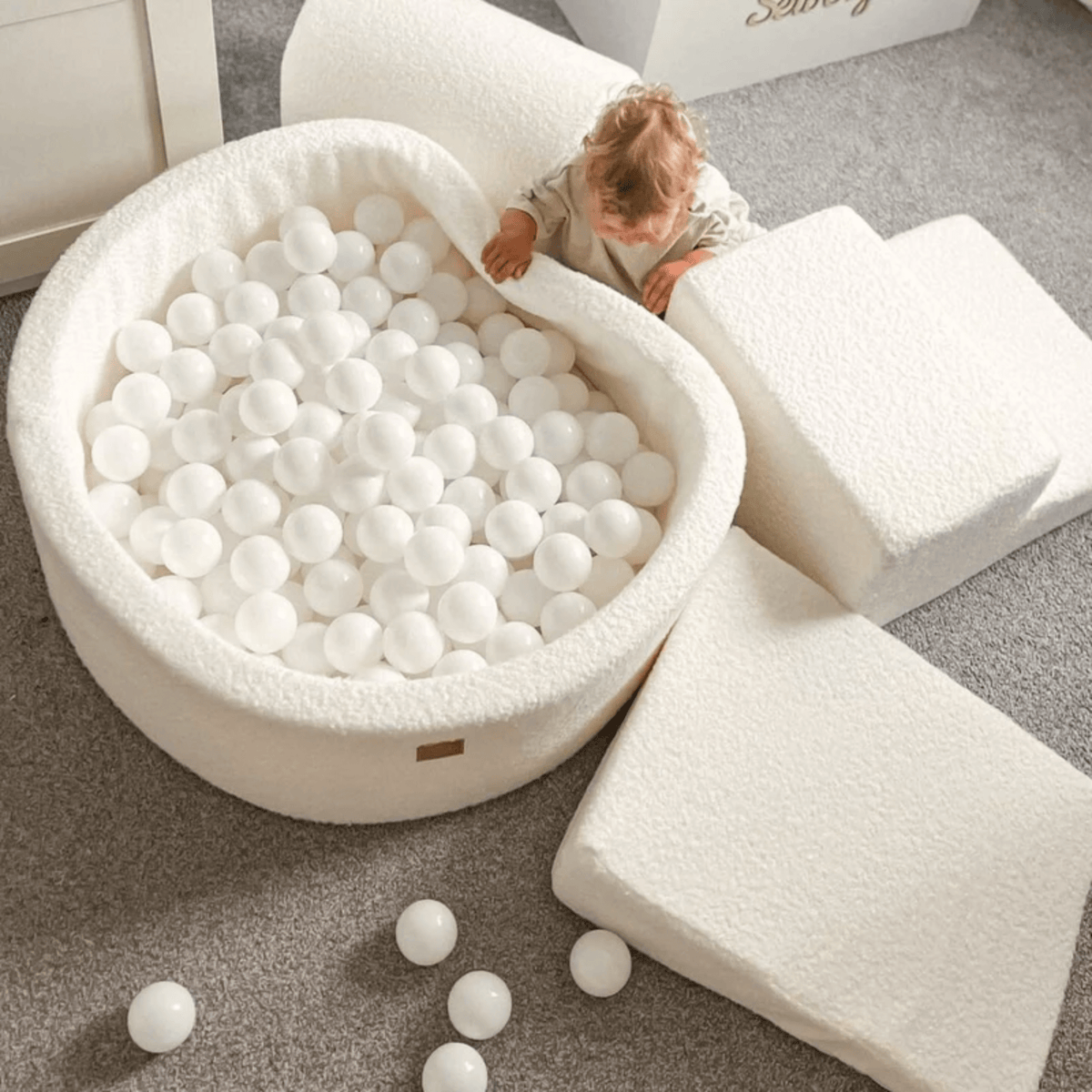 Boucle Shape Set 3-Elements - White