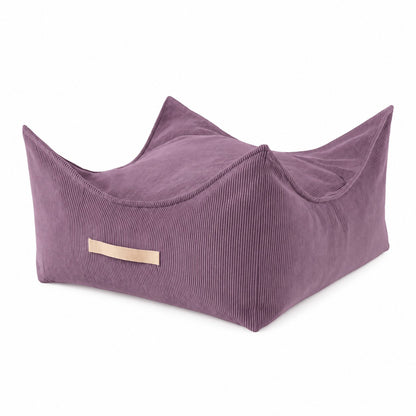 MeowBaby® Pouffe For Children, Square, Corduroy - Lavender