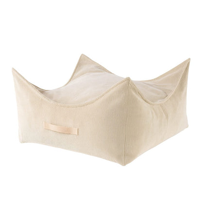 Pouffe For Children, Square, Corduroy - Sand