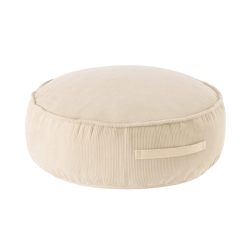 Corduroy Pouf Round - Designer Seating for Children - Sand