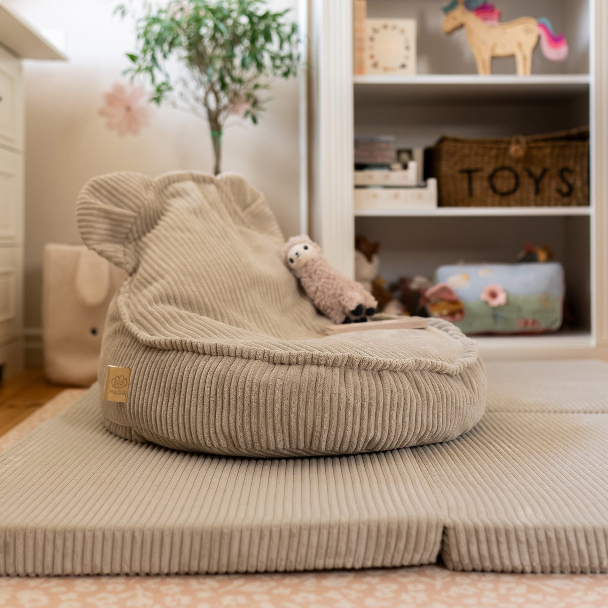 Aesthetic Velvet Sako Bag Teddy Ecru