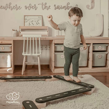 Wooden Balance Beam - 5 Elements