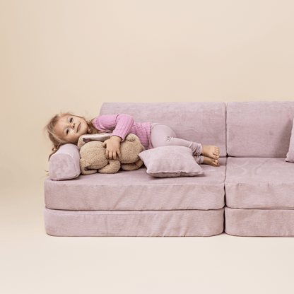 Large Modular Sofa for Kids - Slimcord Corduroy Turquise