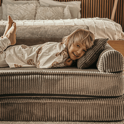 Large Modular Sofa for Kids - Premium Corduroy Turquise