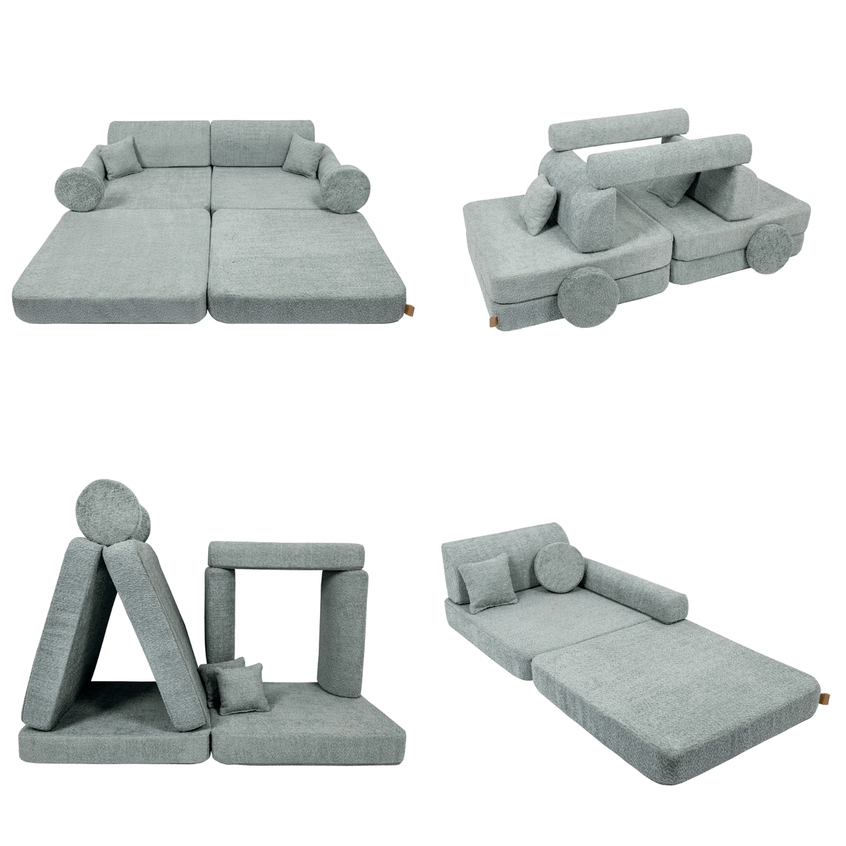 Large Modular Sofa for Kids - Premium Fresh Mint