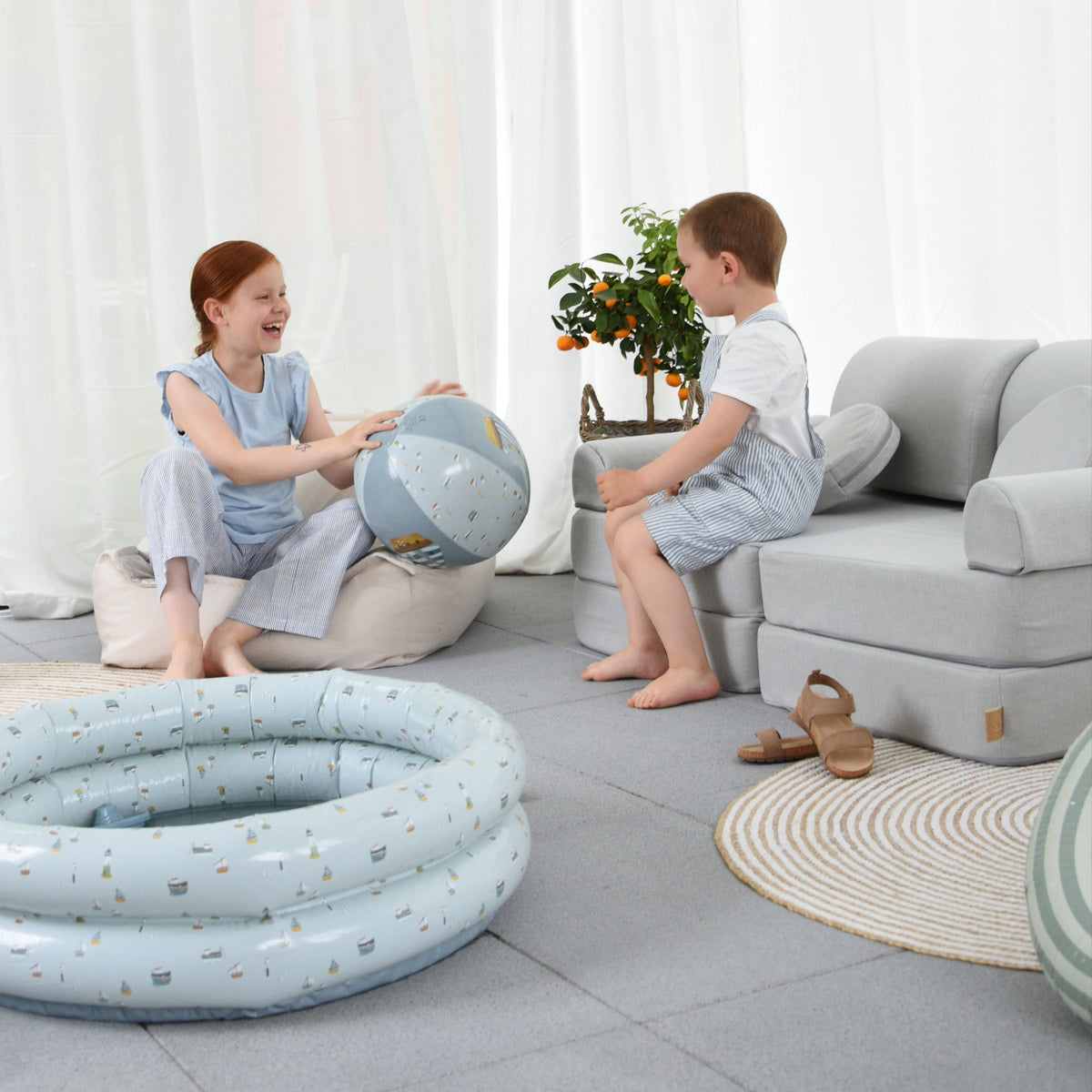Indoor/Outdoor Sofa - Sky Blue