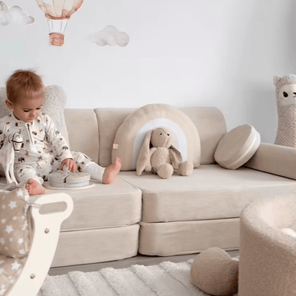Large Modular Sofa for Kids - Slimcord Corduroy Pink