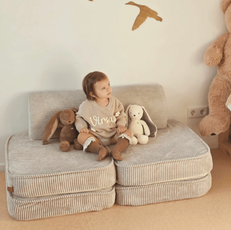Small Modular Sofa for Kids - Aesthetic Ecru