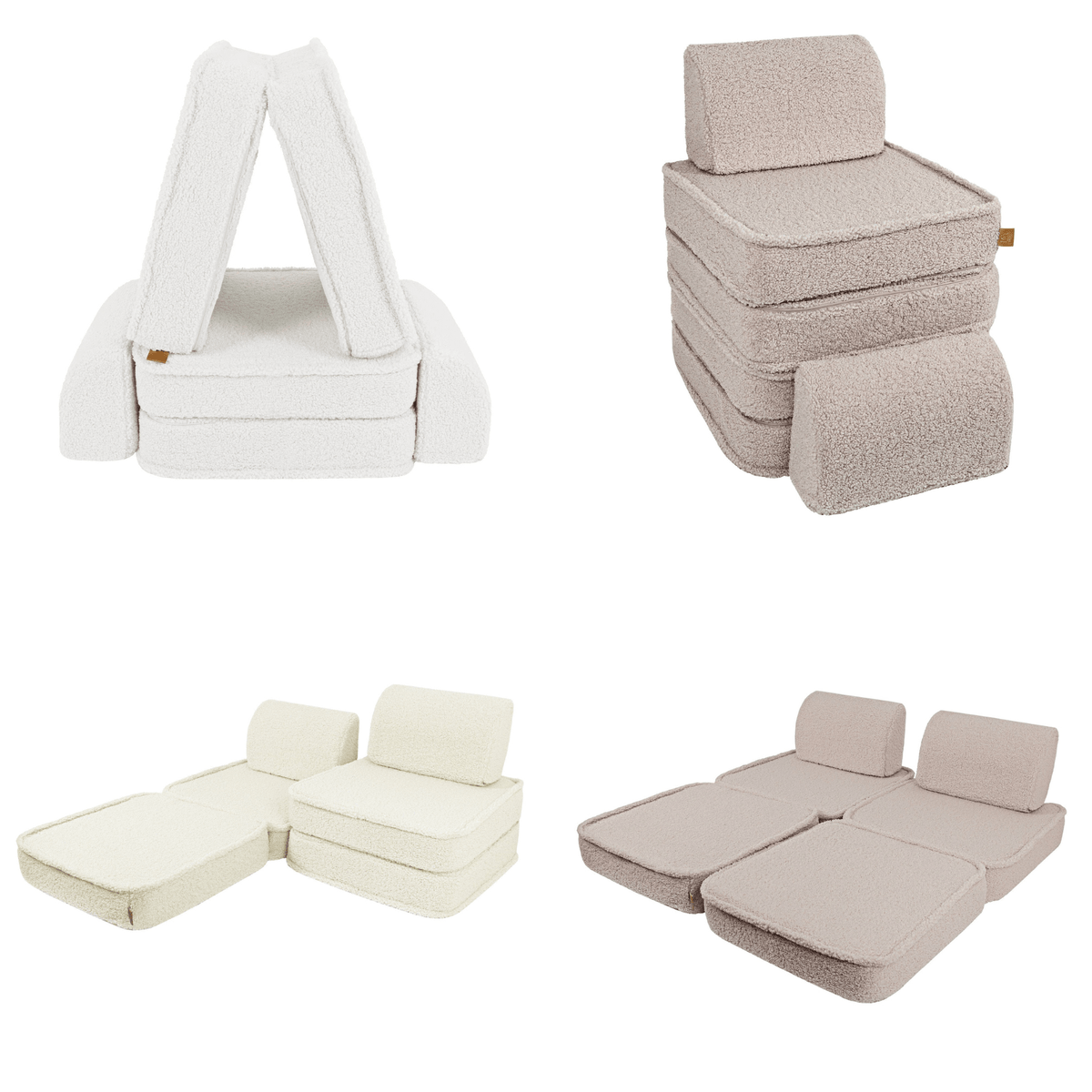 Small Modular Sofa for Kids - Slimcord Ecru