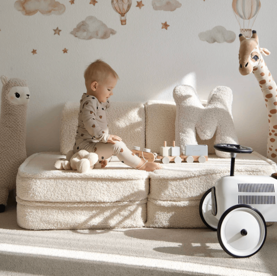 Small Modular Sofa for Kids - Bearly Cream