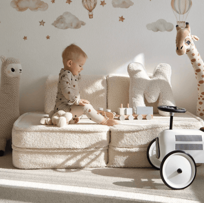 Small Modular Sofa for Kids - Bearly Cream