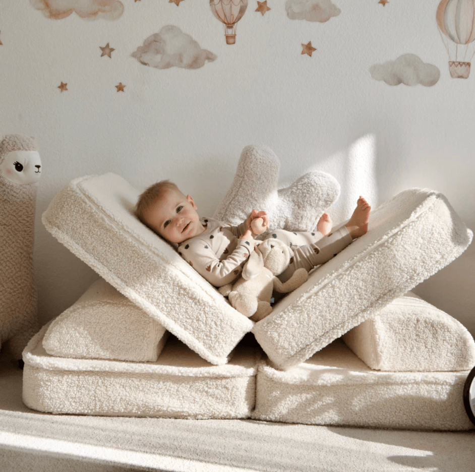 Small Modular Sofa for Kids - Bearly Cream