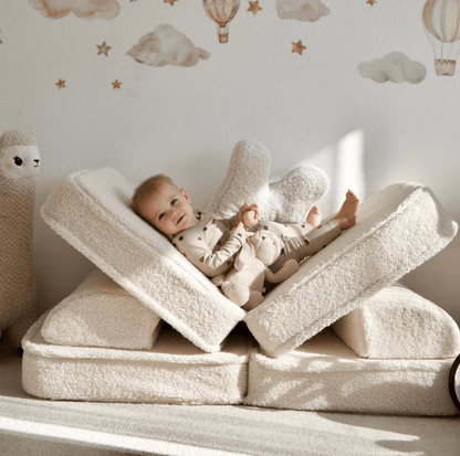 Small Modular Sofa for Kids - Bearly Cream