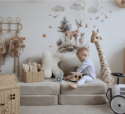 MeowBaby Small Modular Play Sofa 120 cm - Slimcord Lavender