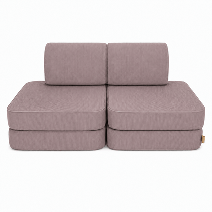 MeowBaby Small Modular Play Sofa 120 cm - Slimcord Taupe