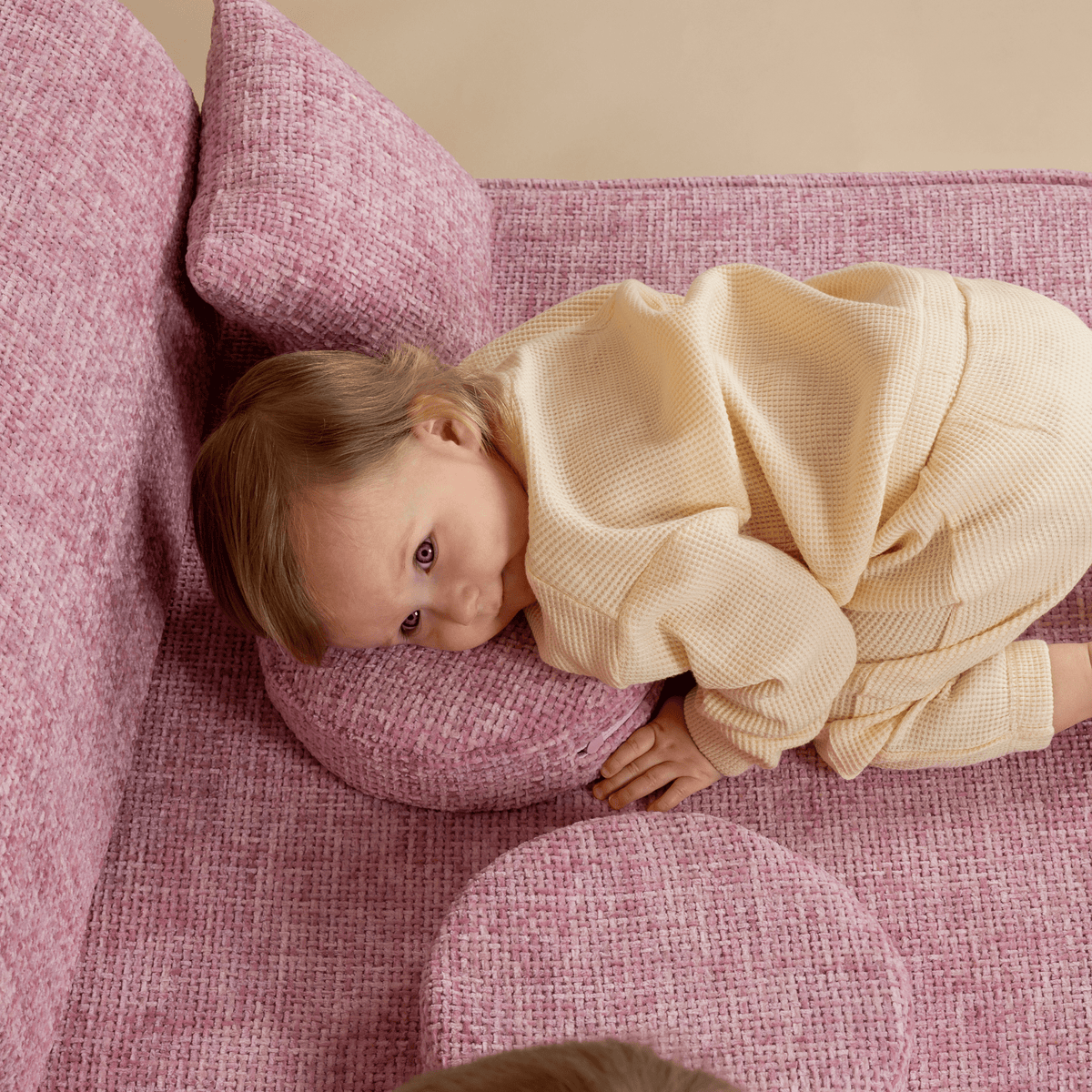 Medium Modular Sofa for Kids - Tangle Bubblegum Pink
