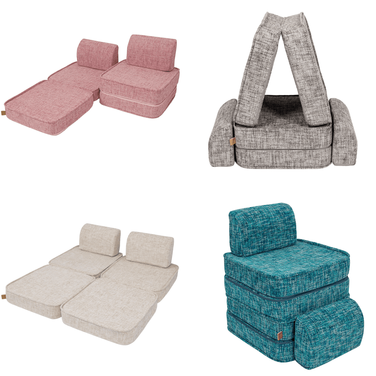 Small Modular Sofa for Kids - Tangle Moon Grey