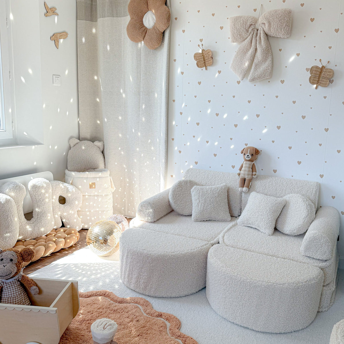Medium Modular Sofa for Kids - Bearly Cream Plus