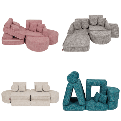 Medium Modular Sofa for Kids - Tangle Honey Mustard Plus