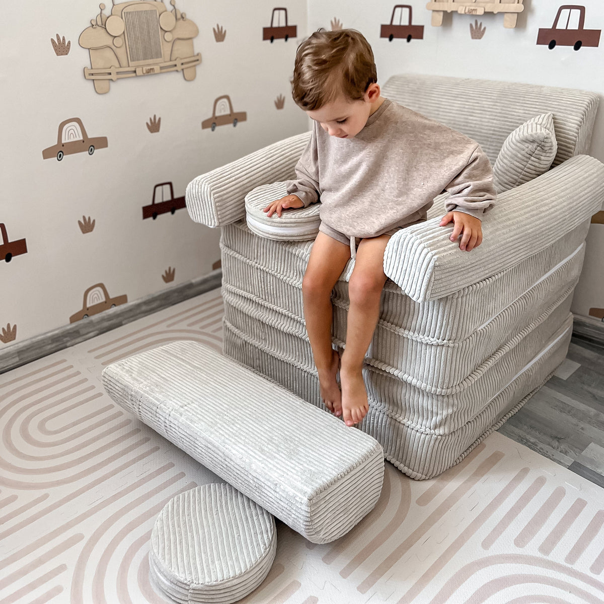 Medium Modular Sofa for Kids - Aesthetic Ecru