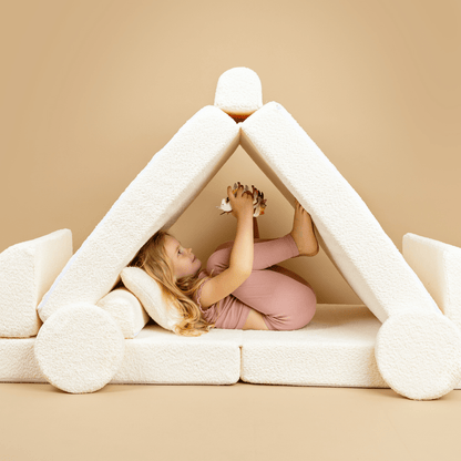 Medium Modular Sofa for Kids - Boucle White