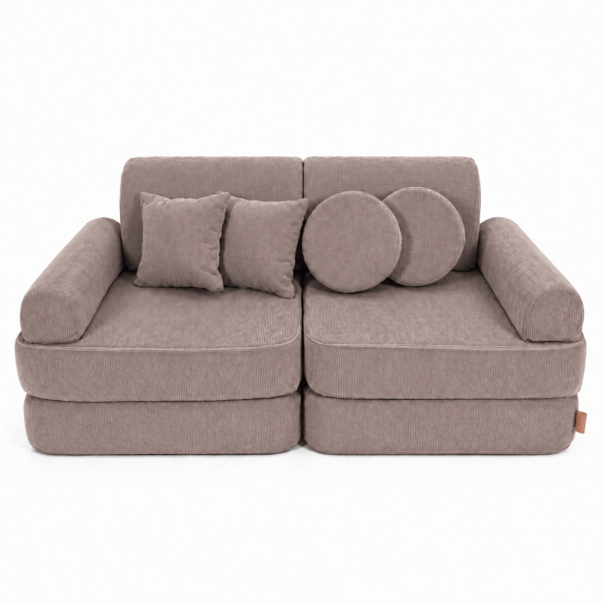 MeowBaby Medium Modular Play Sofa - Slimcord Taupe