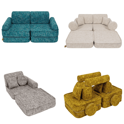 Medium Modular Sofa for Kids - Tangle Bubblegum Pink