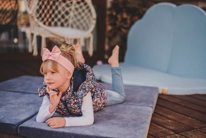 Play Mat for Kids - Square Light Pink Velvet