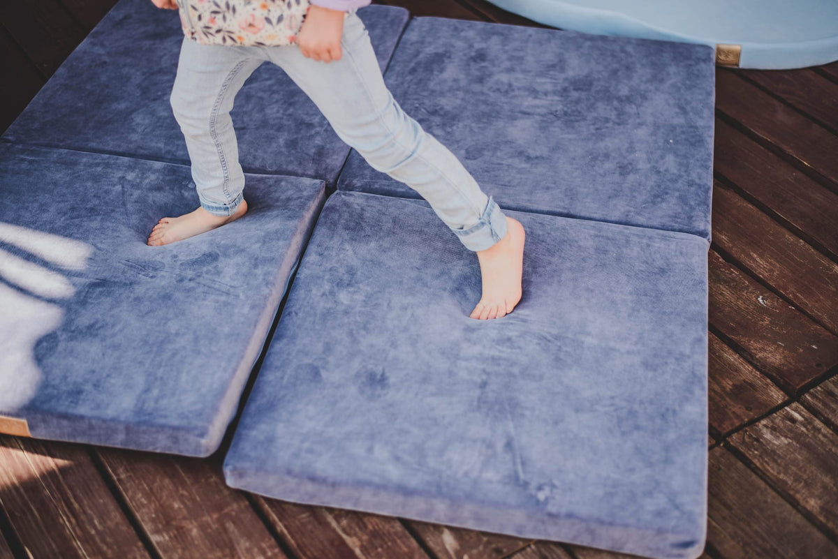 Play Mat for Kids - Square Light Pink Velvet