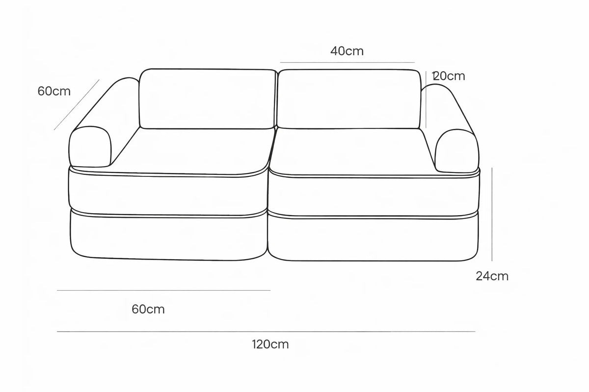 Modular Play Sofa for Children - Gray