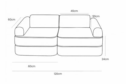 Modular Play Sofa for Children - Green