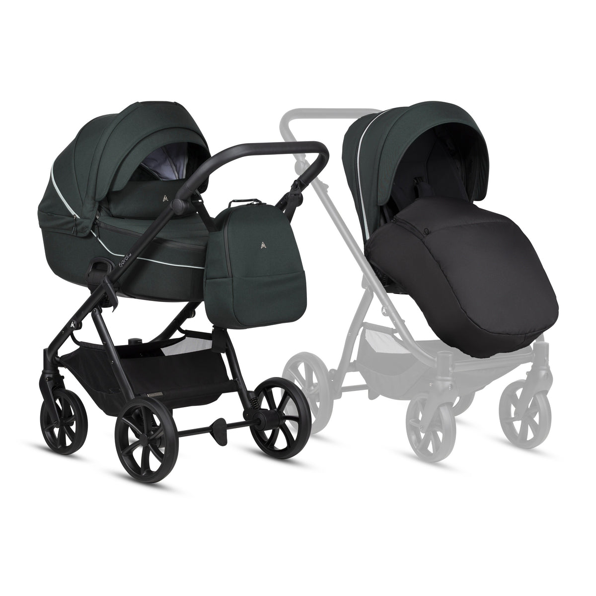Noordi Fjordi V2 2027 2-in-1 Stroller - Forest Green