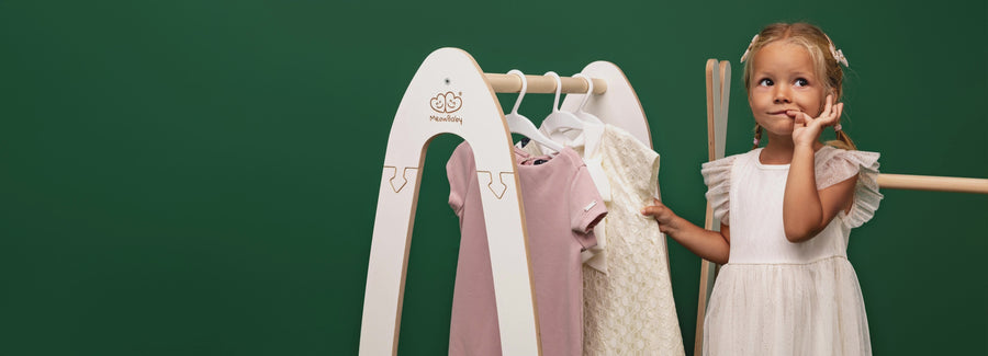 MeowBaby arched clothing rack, white