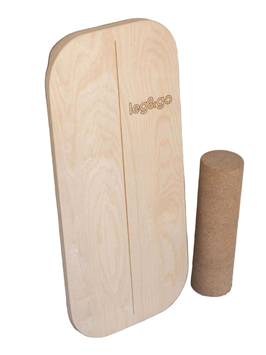 Rectangular Balance Board With Exercise Roll - Side Logo