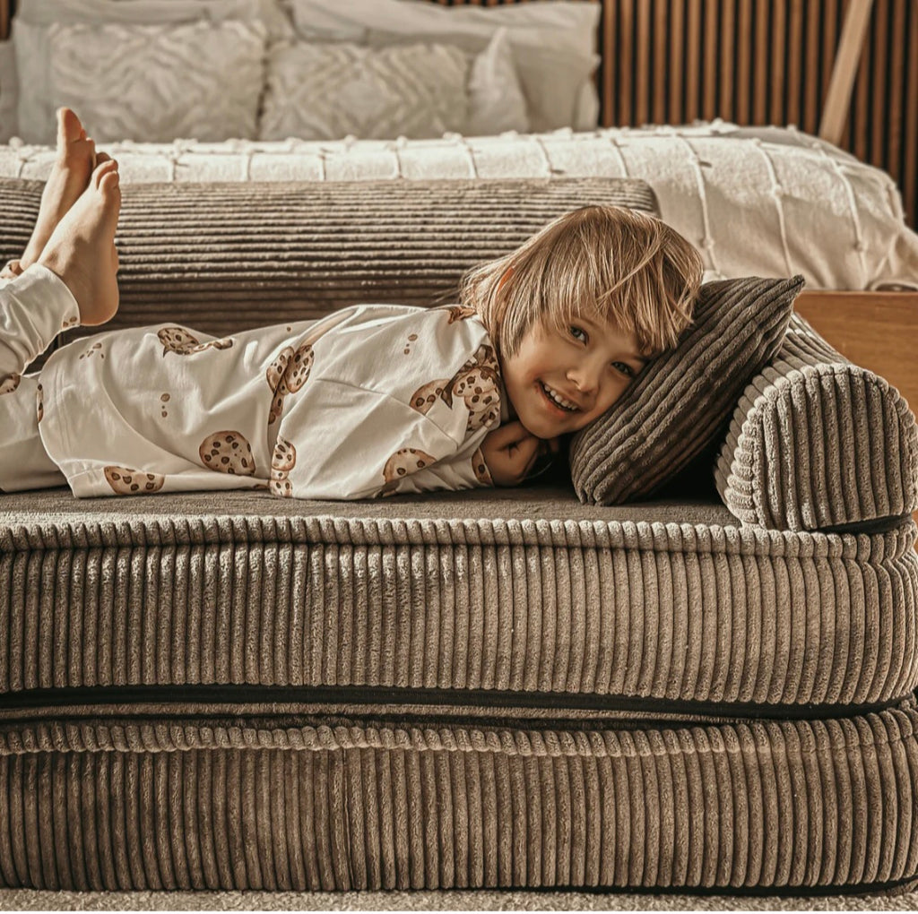 Large Modular Sofa for Kids - Premium Corduroy Brown